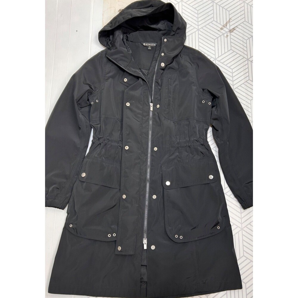 Athleta Size Small fits M Ballard Waterproof Parka Rain Jacket Pockets Hooded j - Picture 12 of 15